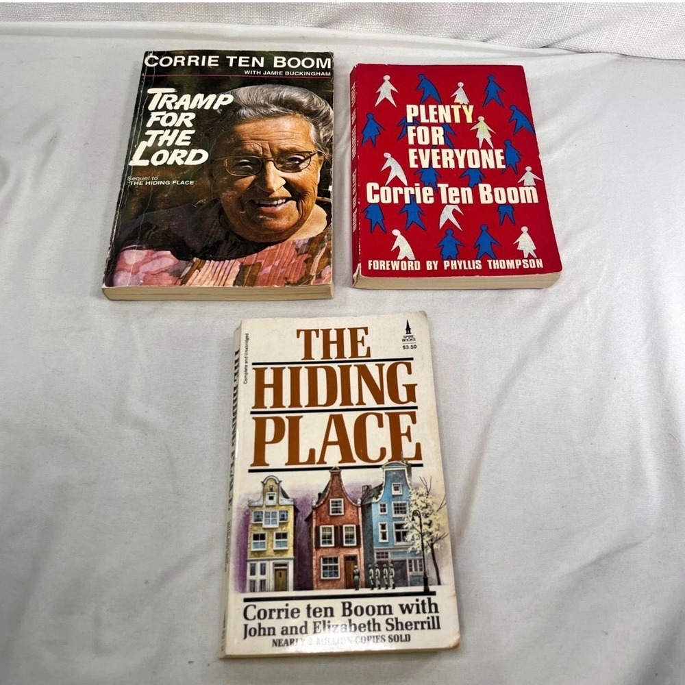 Corrie ten Boom Book Lot The Hiding Place Tramp for the Lord Plenty for Everyone